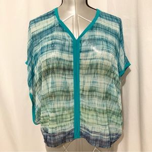 French Blue Sheer Over Blouse PM